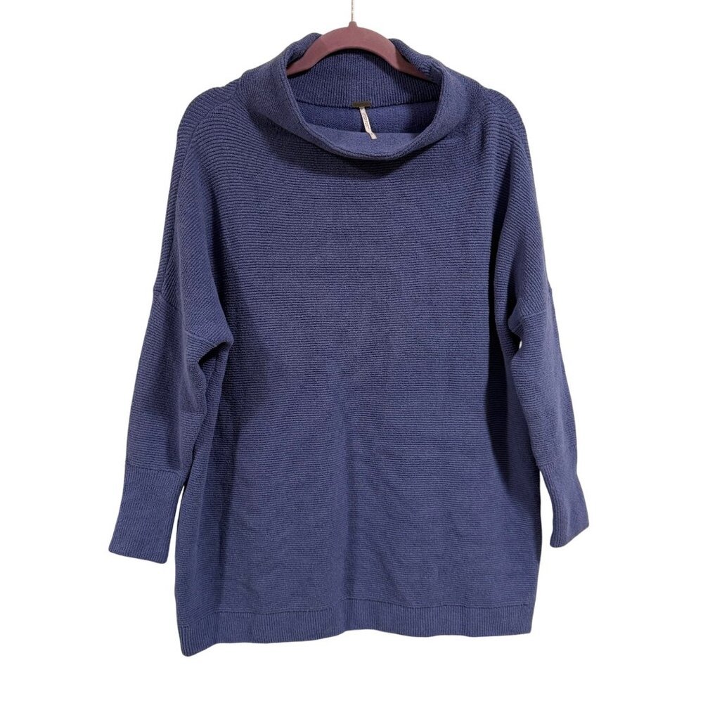 Free People Ottoman Slouchy Purple Oversized Tunic Sweater Size S